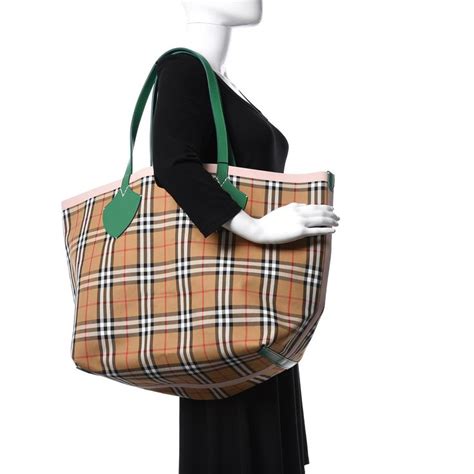 fashionphile burberry reversible tote|Burberry Check tote bag .